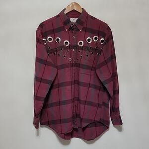 Vintage Furst of a Kind Plaid Flannel Shirt O/S GUC